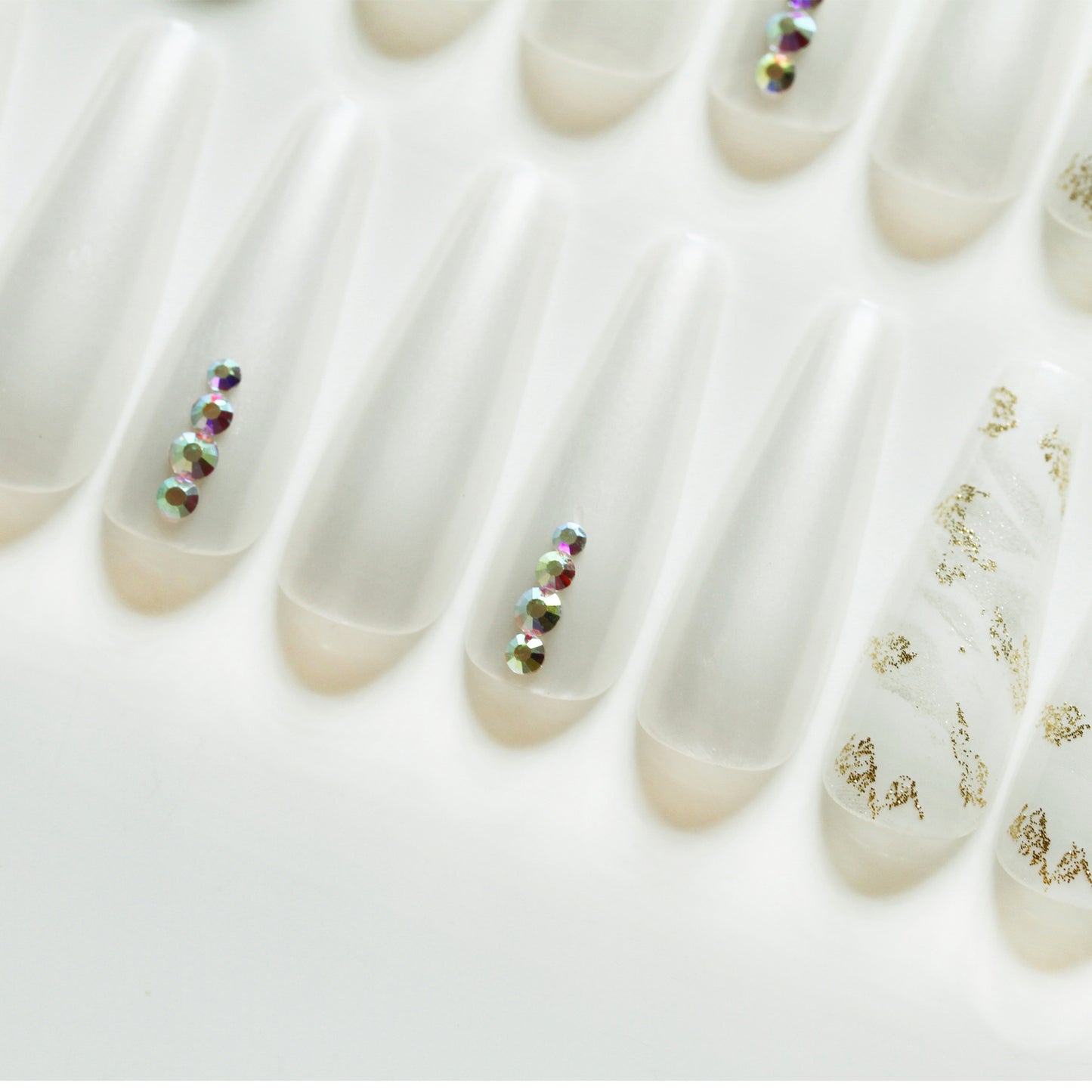 Finished Nail Beauty Lange Ballett-Nagelsticker, 30 Stück, inklusive Zubehör