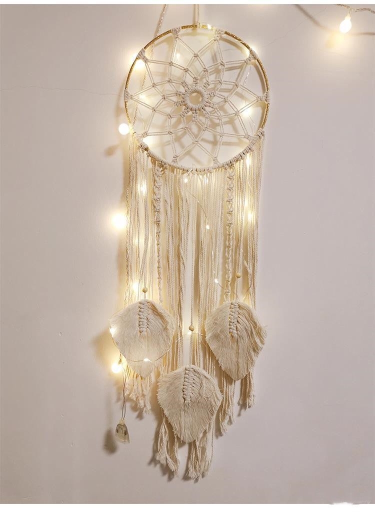 Wandteppich aus Baumwollgarn, handgewebt, Wanddekoration