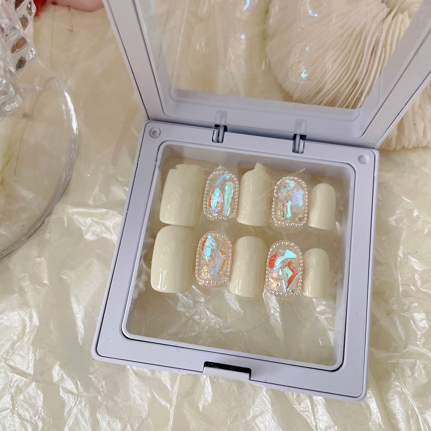 Abnehmbarer Aurora-Edelstein-Nagelflicken