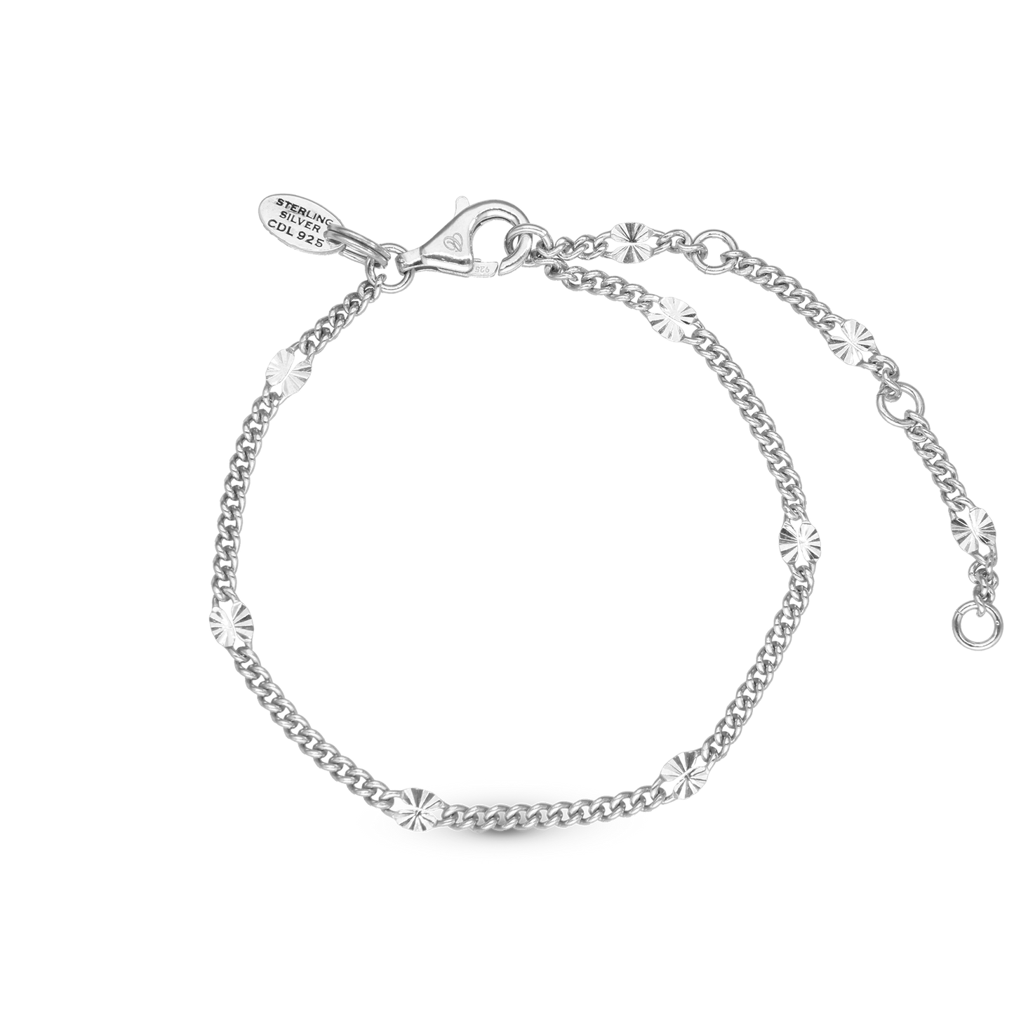 Blazing Sun Bracelet - Polished Sterling Silver