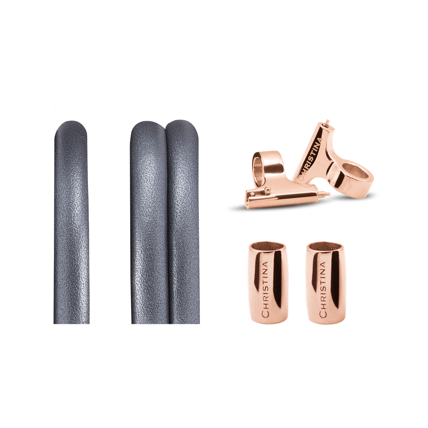 Classic Leather set for Watch - Gunmetal - CHRISTINA