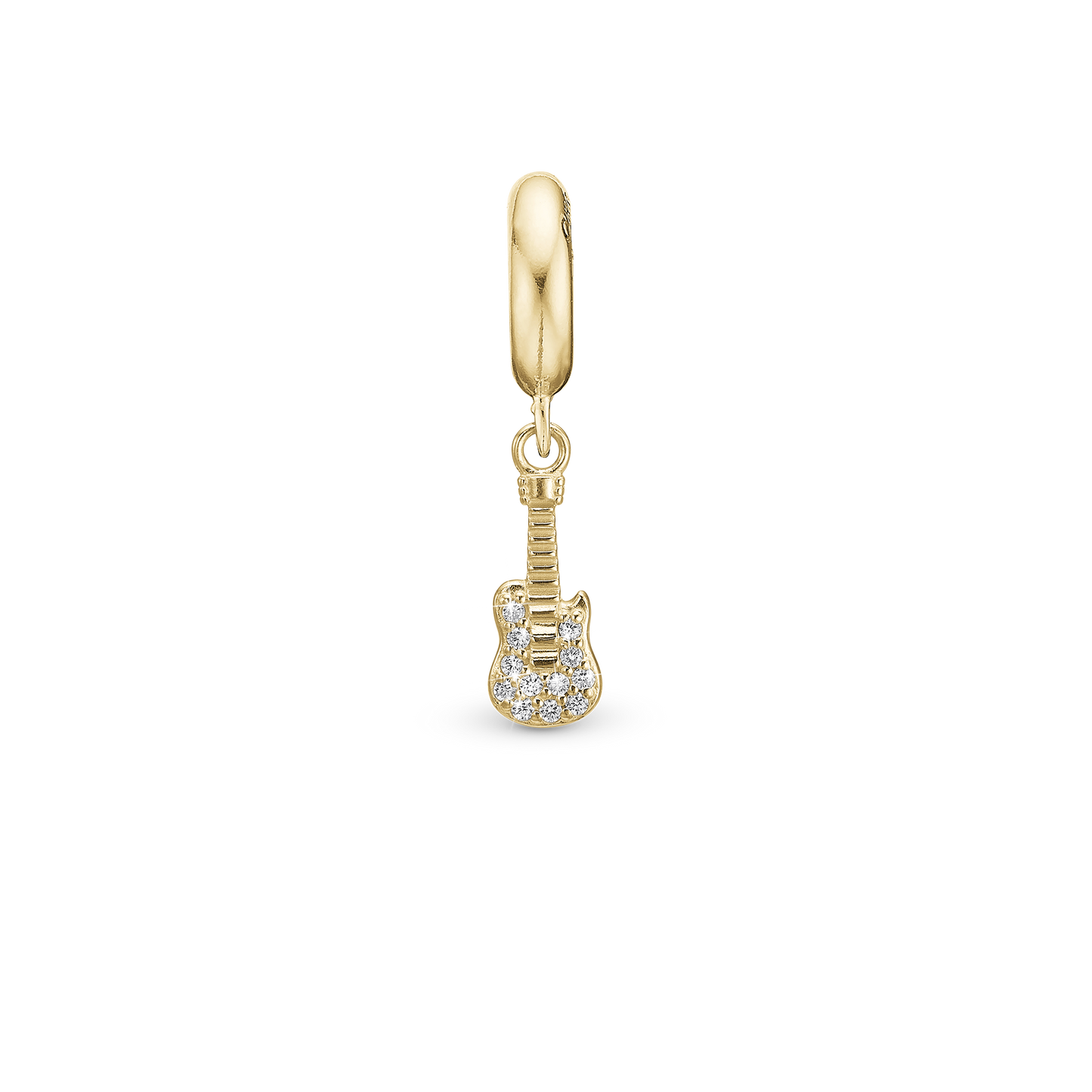 Fredag aften Blues - Drop Earring Charm 4 mm for Bracelet - Gold Plated Sterling Silver