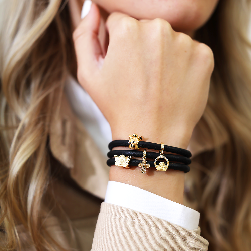 Topaz Angel Charms with sølvBracelet - CHRISTINA