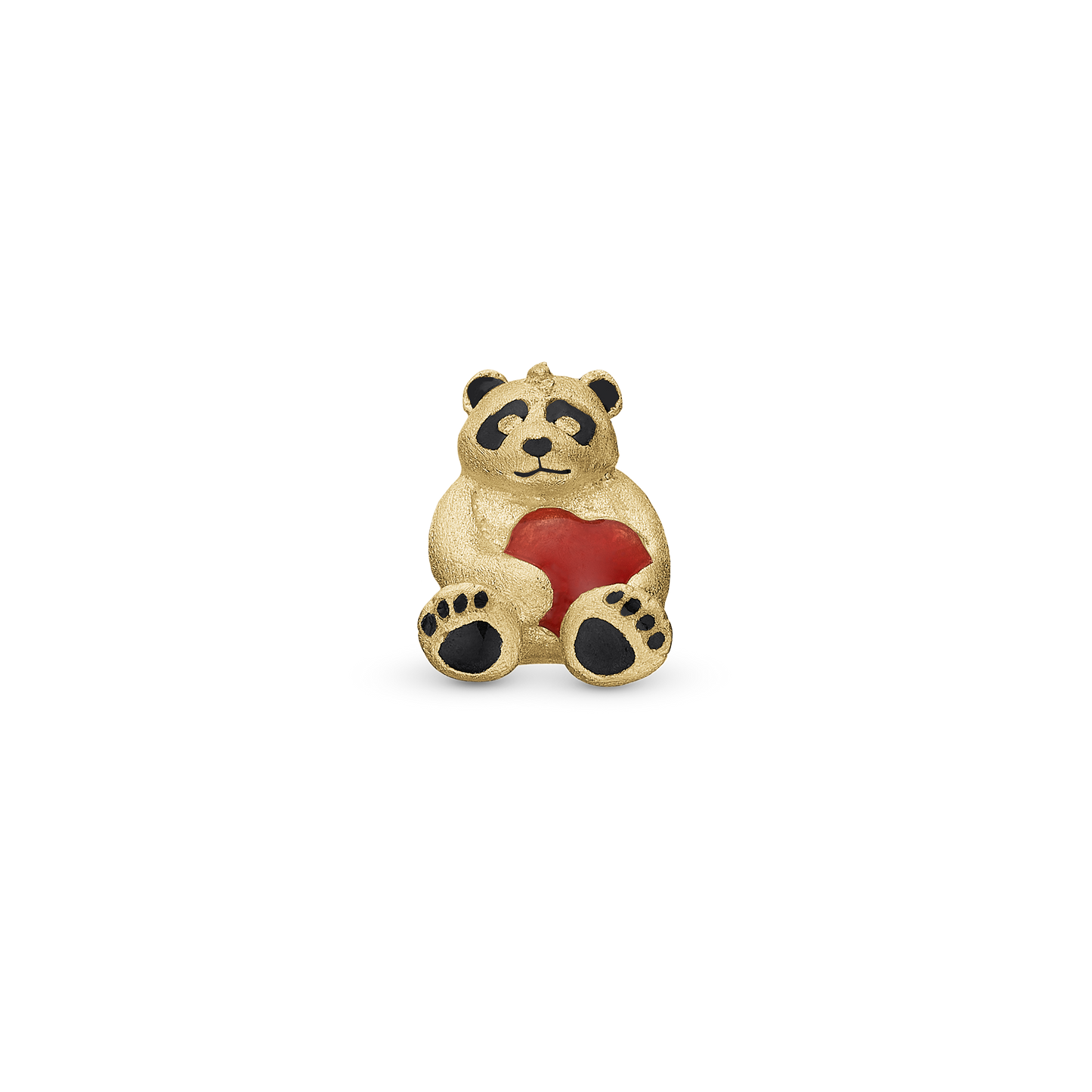 Panda Charm 6 mm for Classic Leather Bracelet - Gold Plated Sterling Silver
