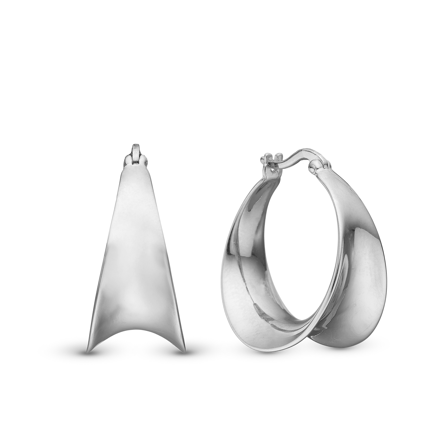 Ellipse Hoops - Sterling Silver