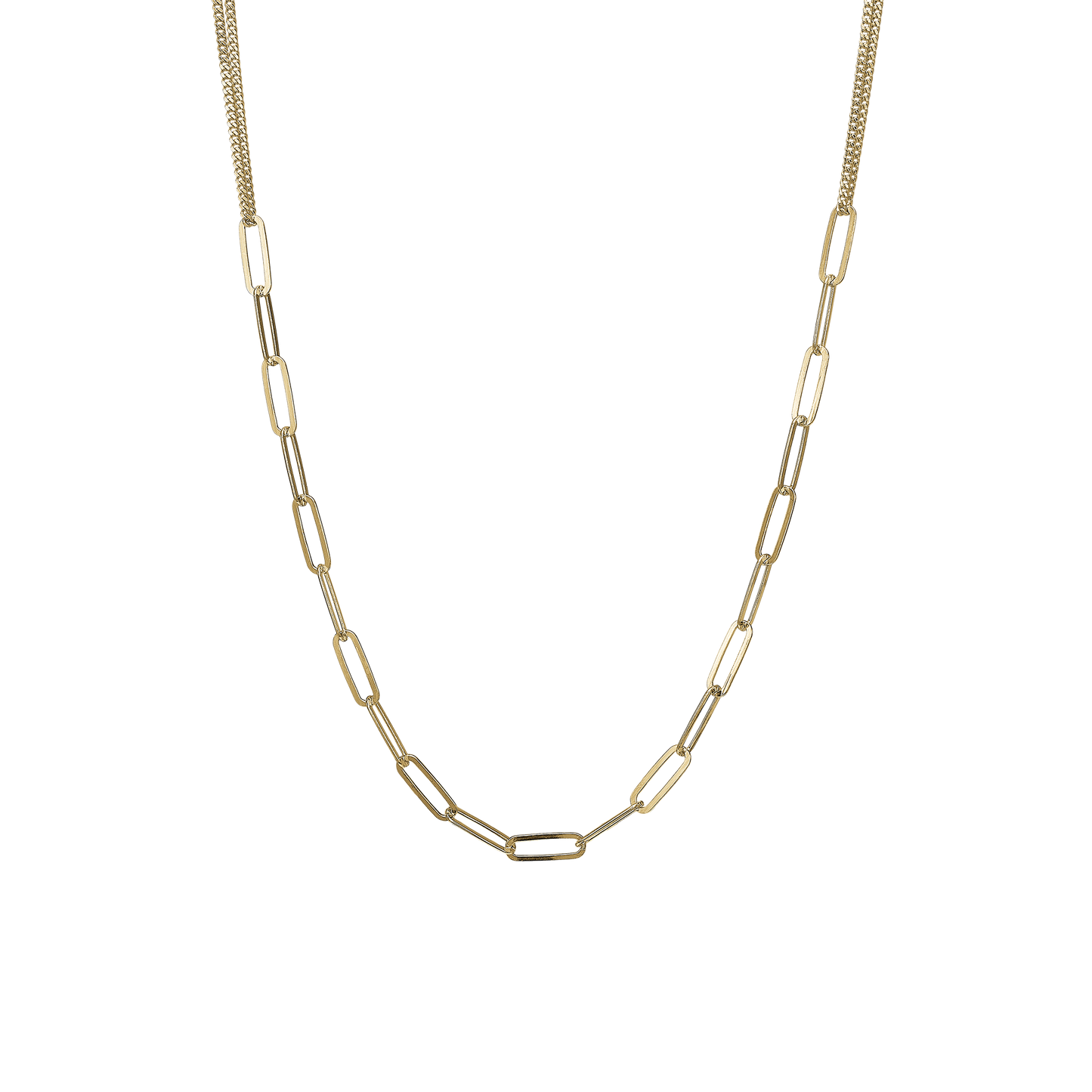 Joined together Necklace - Gold Plated Sterling Silver