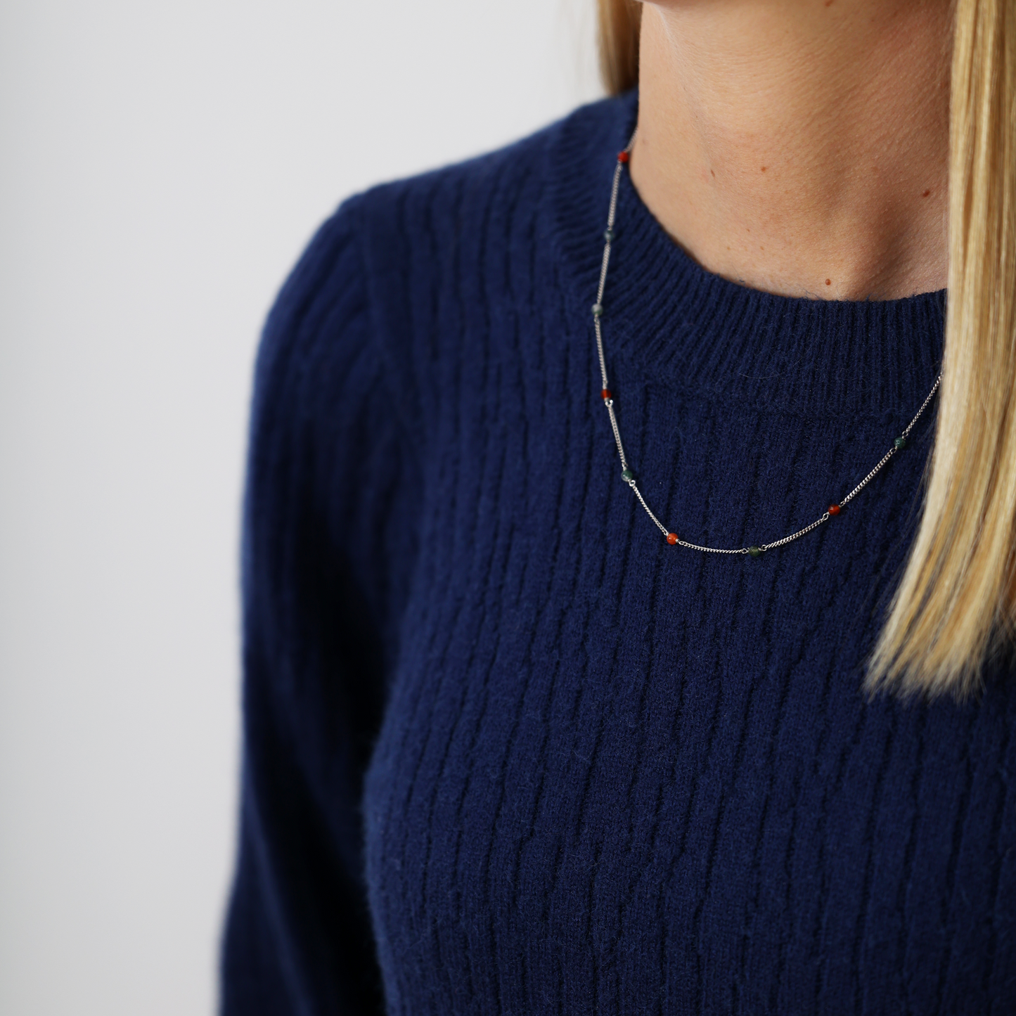 Carnelian and Mos Agat Necklace - CHRISTINA