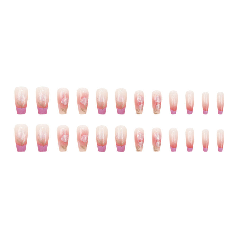 Hochwertiger Nude-Nagellack „Pure Desire Girl Heart Violet Red Wear“, 24 Stück