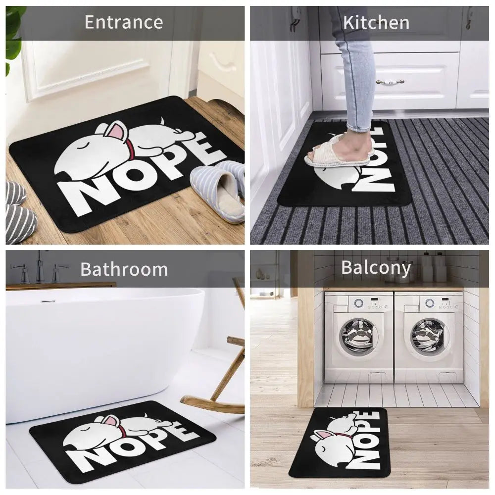 Custom Cute French Bulldog Doormat Anti-Slip Entrance Kitchen Bathroom Door Floor Mat Garage Rug Carpet Footpad