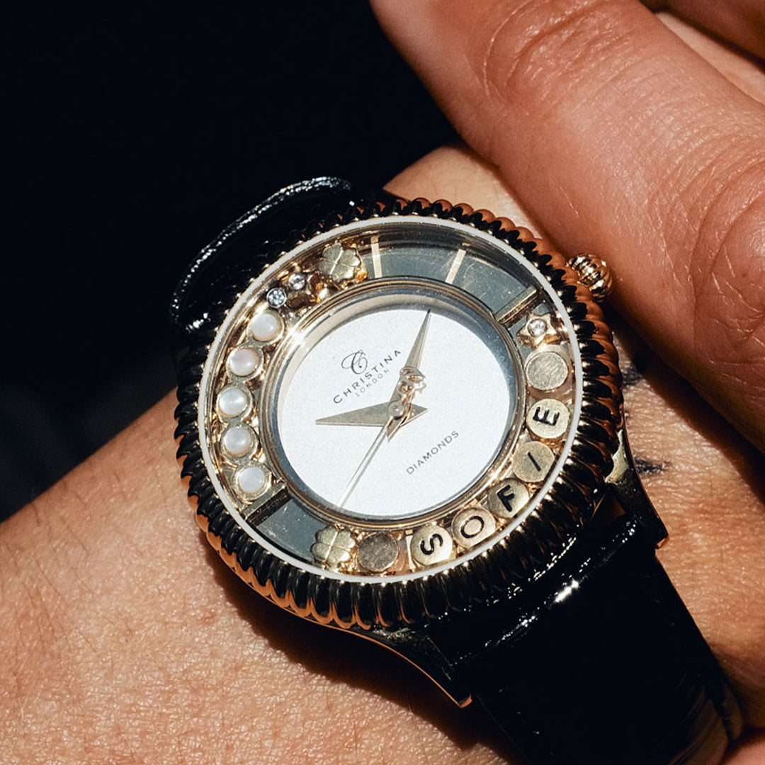 FoWatchsome Element for Watch - Polished Gold Plated Sterling Silver