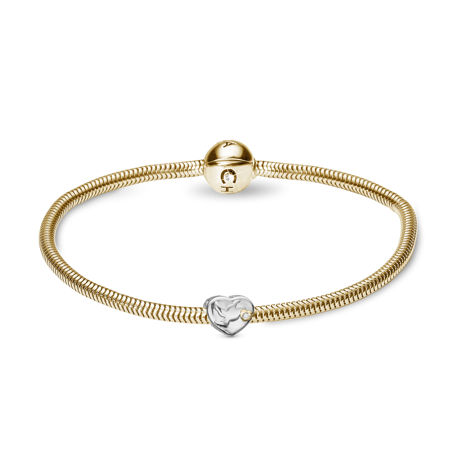 Charms Armbånd med charm i forgyldt