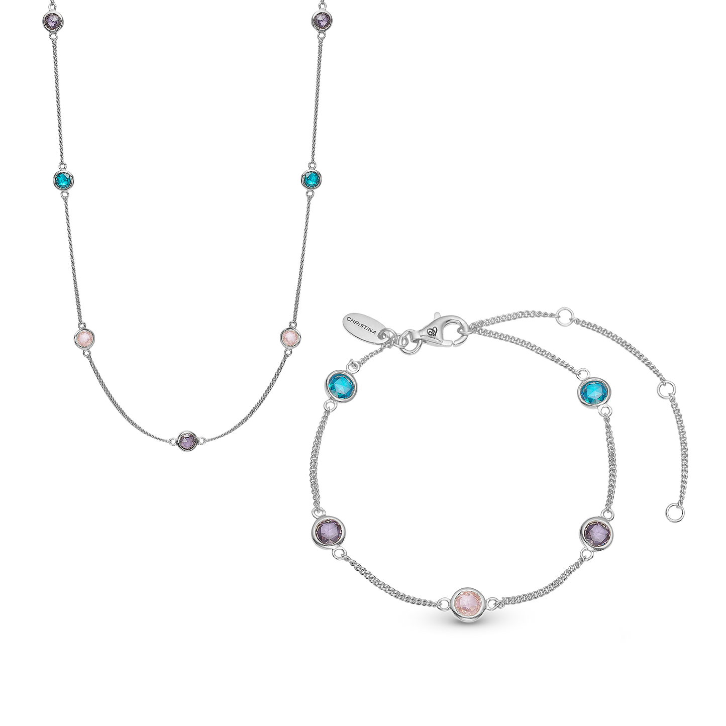 Colourful Champagne sæt, Sølv