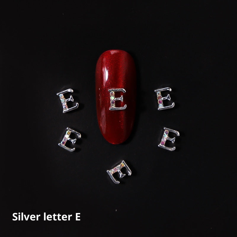 26 Buchstaben Legierung Nagelornament Nagelkristall
