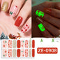 Neue leuchtende Weihnachts-Nagelapplikationen-Nagelsticker
