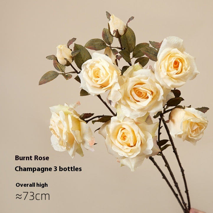 Artificial Flowers Dried Fake Flowers Retro Oil Painting Living Room Decoration