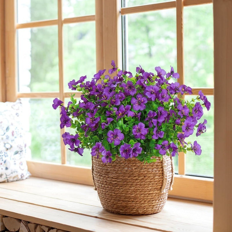 Artificial Flowers Eucalyptus Fake Flower Violet Home Porch