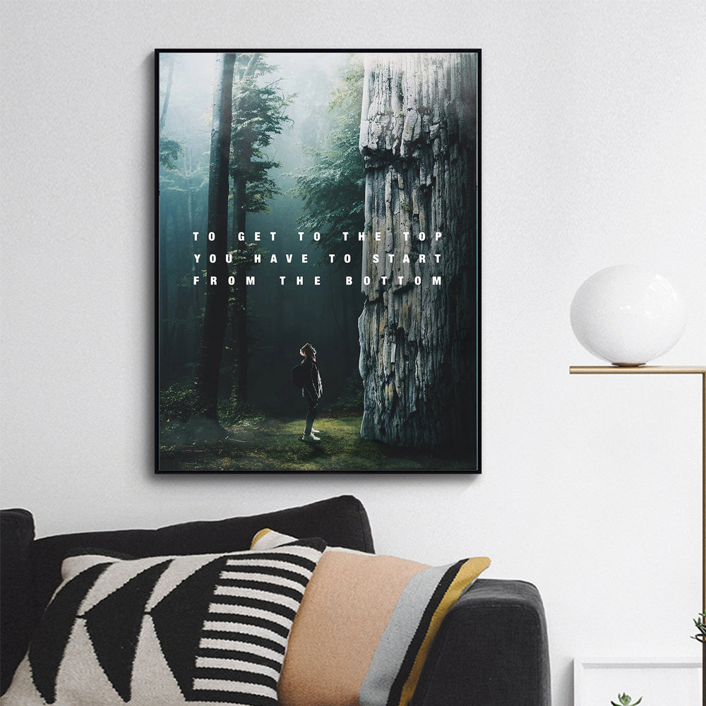 Moderne Wanddekoration: Leinwandbild mit inspirierenden Zitaten, Wandposter