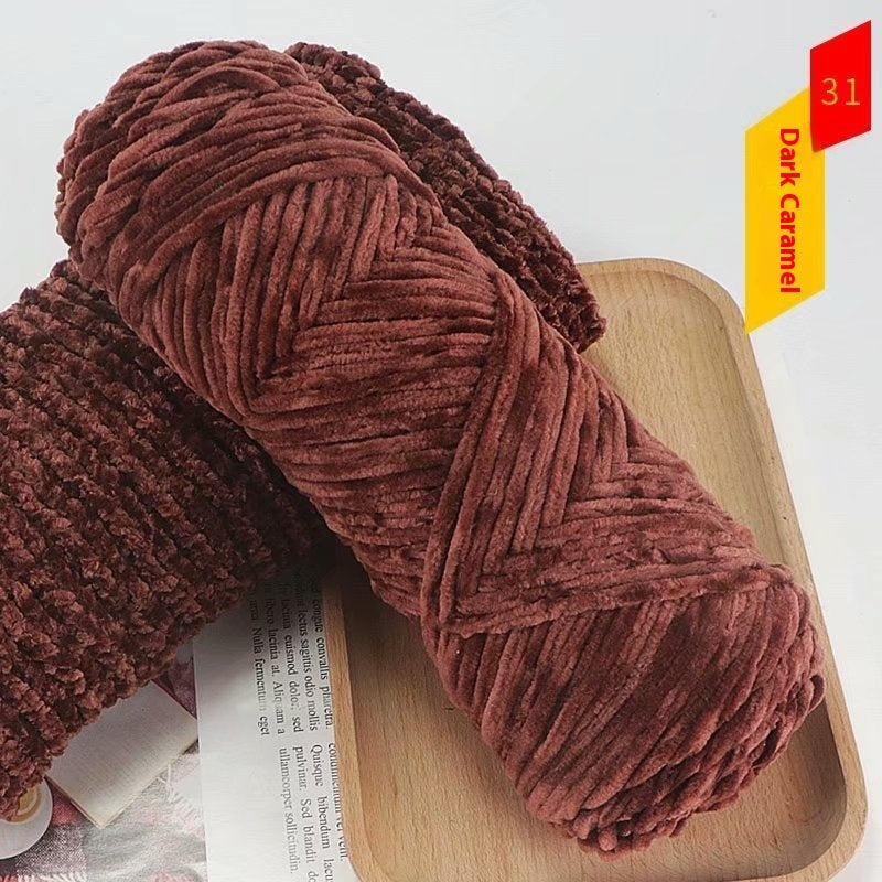 Chenille Gold Velvet Thick Knitting Wool Yarn Ball Scarf Sweater Doll Woven Material Kit