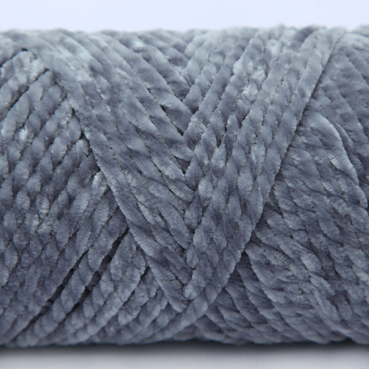 Gold Velvet Scarf Crocheted Shoes Yarn