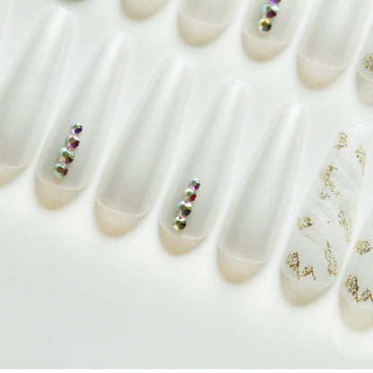 Finished Nail Beauty Lange Ballett-Nagelsticker, 30 Stück, inklusive Zubehör