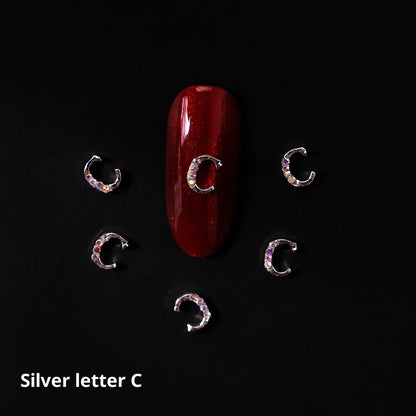26 Buchstaben Legierung Nagelornament Nagelkristall