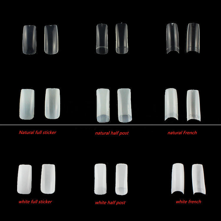 Naturfarbene Vollpaste, halbe Stifte, 500 Stück pro Packung, French Nails