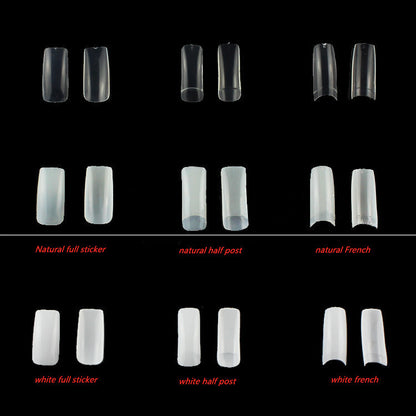 Naturfarbene Vollpaste, halbe Stifte, 500 Stück pro Packung, French Nails