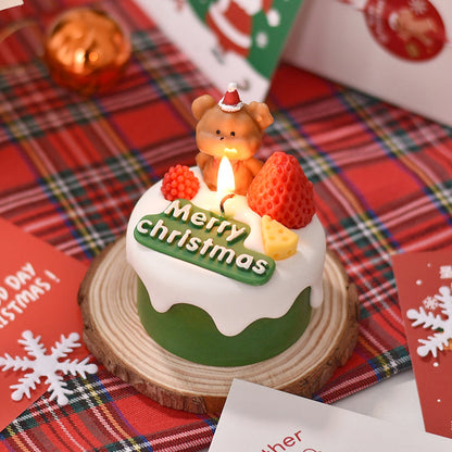 Cute Bear Candle Cake DIY Birthday Aromatherapy Candle Silicone Baking Mold