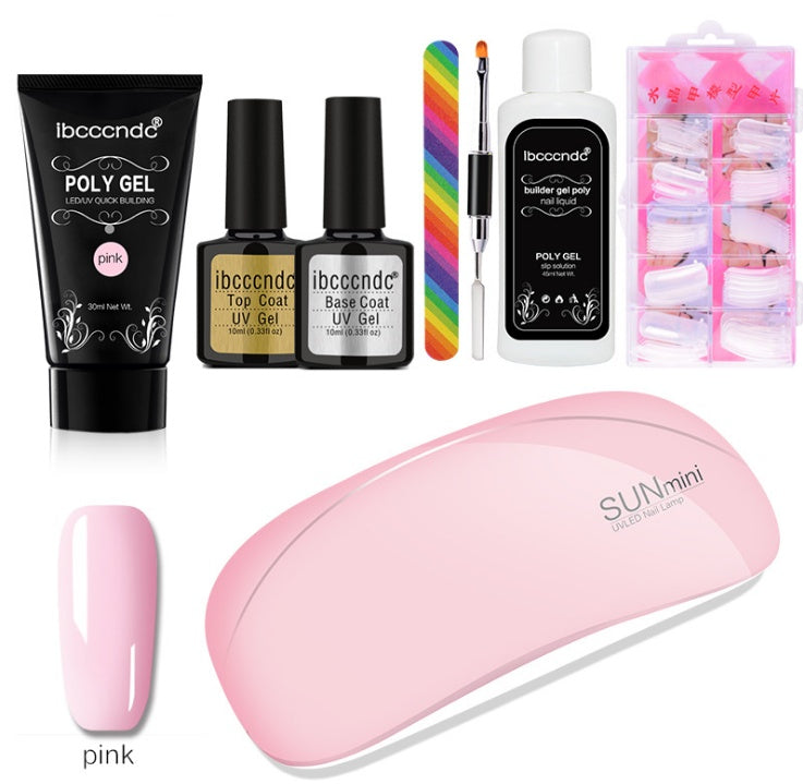 Schmerzfreie und schnelle Verlängerung durch Kristallkleber. 100 Stück in einer Box mit Kristall-Nagelmodellage.