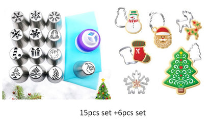 3-in-1-Tortendekorationstülle aus Edelstahl in limitierter Weihnachtsedition