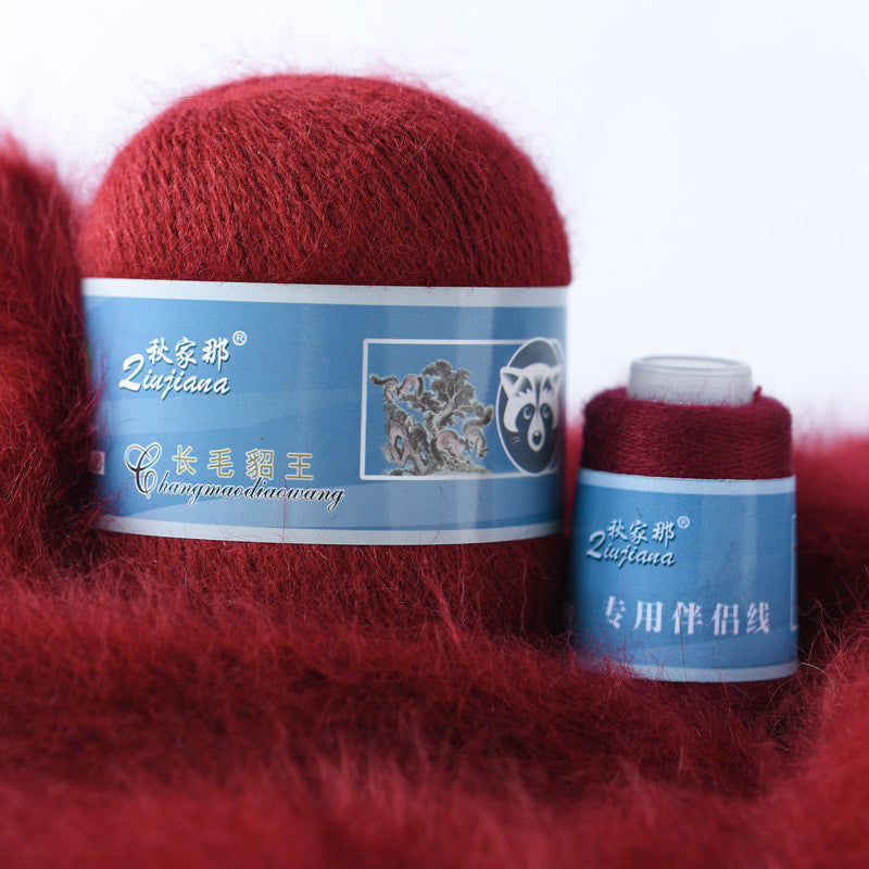 Langhaariges Nerzwollgarn