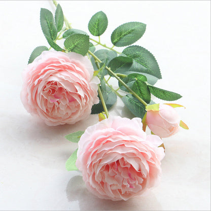 3 head peonies artificial flowers