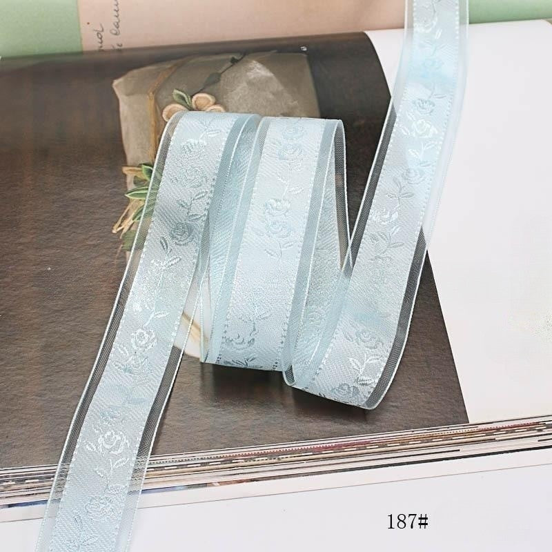 Textured Rose Jacquard Snow Yarn Ribbon Holder Ribbon Diy Butterfly Companion Hand Gift Ribbon Ornament Material