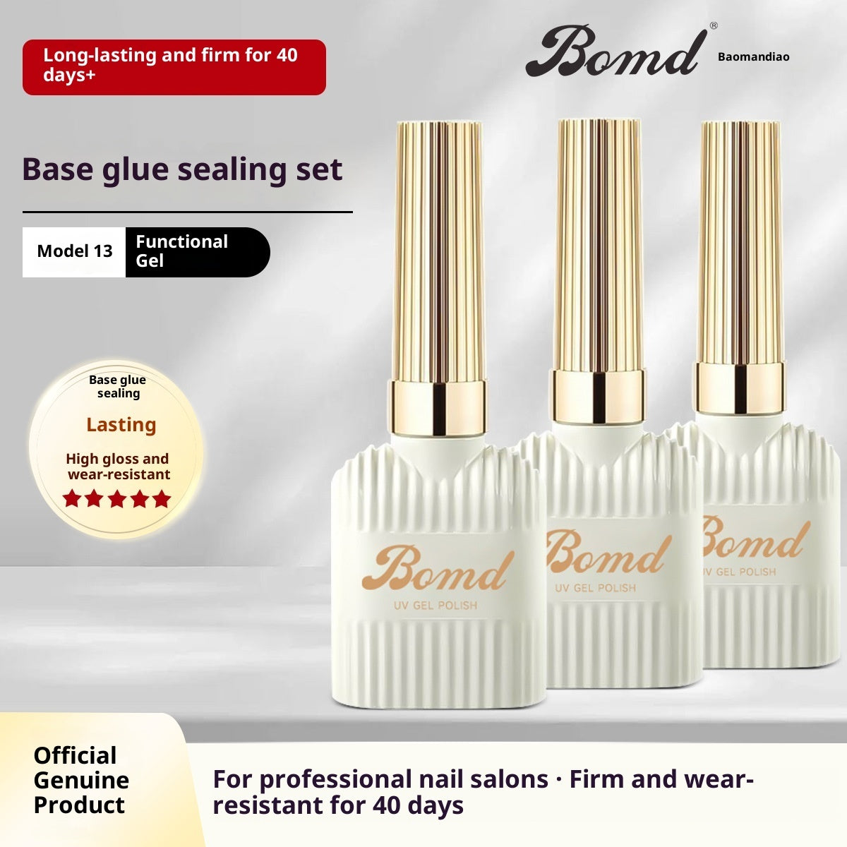 Herstellung eines Nagellackklebers durch Verschmieren von Grundierung und Versiegelungsschicht