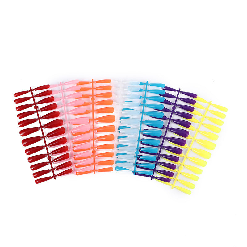 24 trapezförmige, lange künstliche Ballettnägel