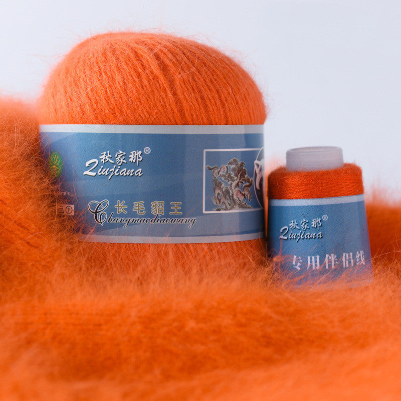 Langhaariges Nerzwollgarn