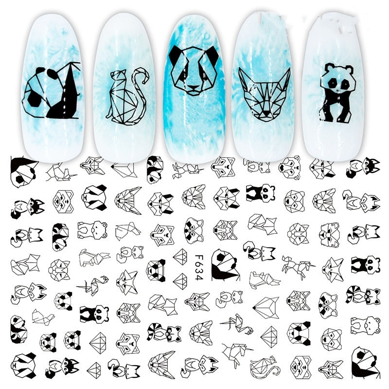 1 Stück Blumen Rosenrot Schwarz Schieber Klebedekoration Nagelkunst Aufkleber Russisches Design 3D Klebeschieber Aufkleber