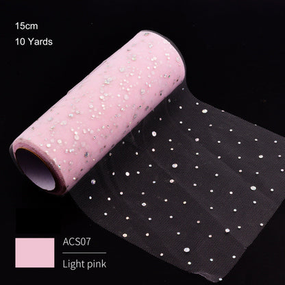 Sequined Net Yarn Small Dot Gauze Scarf