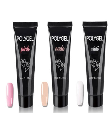 Schmerzfreie und schnelle Verlängerung durch Kristallkleber. 100 Stück in einer Box mit Kristall-Nagelmodellage.