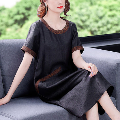 High-end Silk Fragrant Cloud Yarn Summer Dress