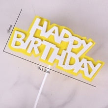 Happy Birthday Cake Decoration Card Color EVA Double Layer