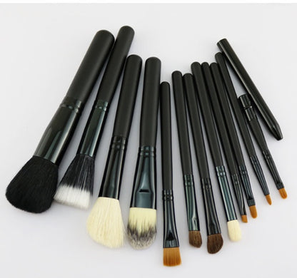 Niya Supply 12-teiliges Make-up-Set: Zylinderbürsten-Set, PU-Aufbewahrungstube, Make-up-Pinsel, Haarbürste, Augenbrauenstift