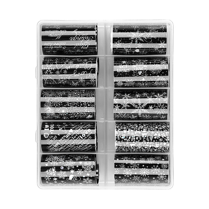 Nagelkunst-Weihnachtsstern-Aufkleber