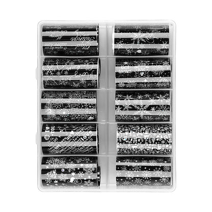 Nagelkunst-Weihnachtsstern-Aufkleber