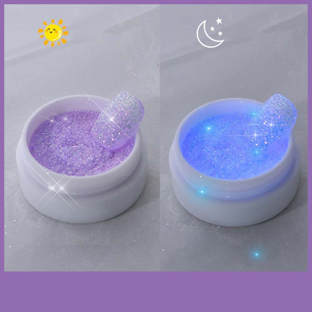 Nagelkunst-Schmuck, leuchtendes Zucker-Glow-Puder