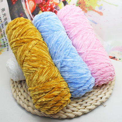 Chenille Gold Velvet Yarn Hook Shoe Thread