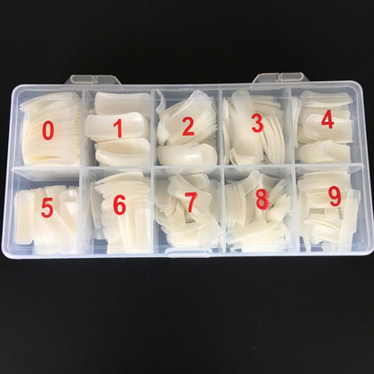 Naturfarbene Vollpaste, halbe Stifte, 500 Stück pro Packung, French Nails