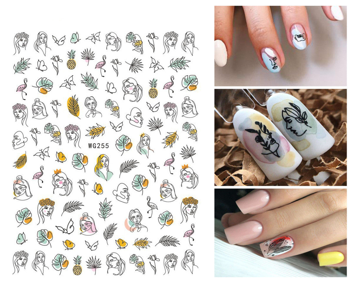 Summer Graffiti Ultra-thin Adhesive Nail Stickers