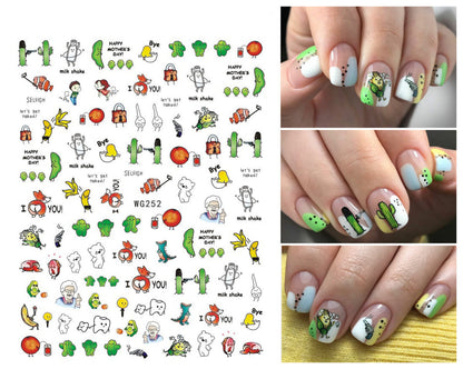 Summer Graffiti Ultra-thin Adhesive Nail Stickers