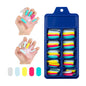 Blue Box Full Stickers Wear Long Ballet Fake Nails Solid Color Nail Patch Color